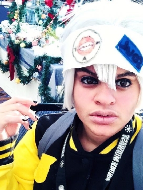 Mya at Con Alt Delete 2016, cosplaying as Soul Evans from Soul Eater